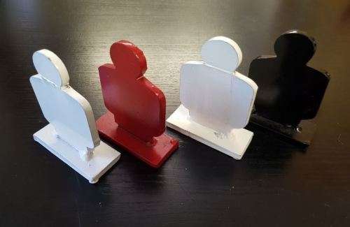 steel knock down target man heavy duty SET OF 4 *** MADE IN SA***