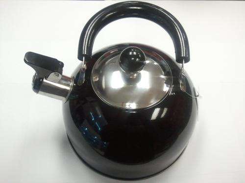 1.7l stainless steel whistling kettle black