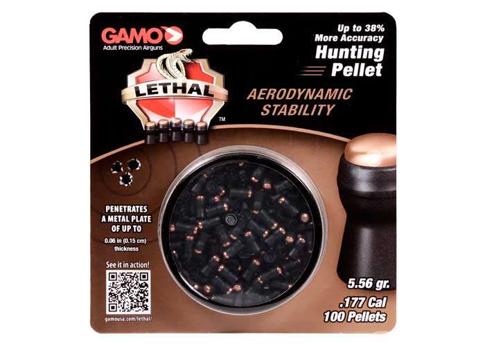 Gamo Lethal, .177 Cal, 5.56 Grains, Domed, Lead-Free, 100ct