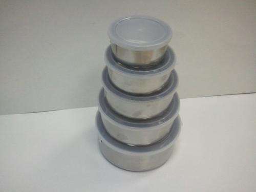 Steel Containers sealable lids set of 5