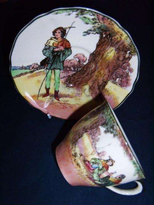 VINTAGE ROYAL DOULTON - UNDER THE GREENWOOD TREE TEA DUO ****REDUCED***