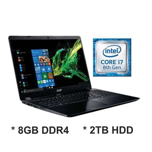 DEMO Acer Laptop - i7 (8th gen) - 8GB DDR4 - 2TB HDD - 15.6 FHD (1920 x 1080)