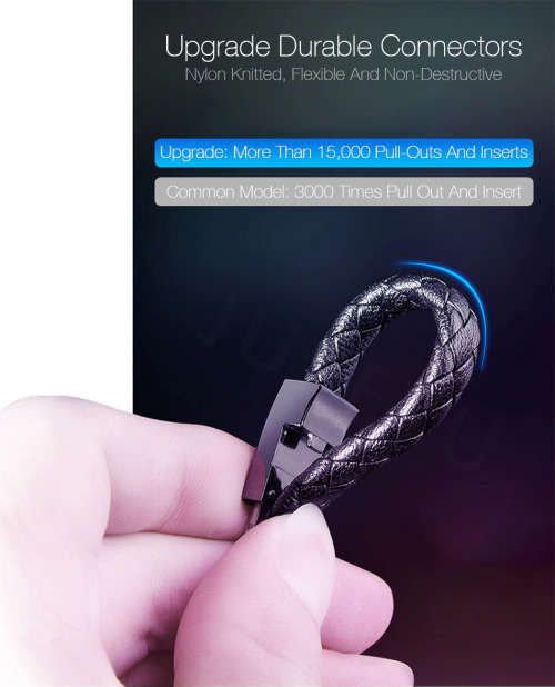 USB Charger - USB Bracelet Charger Real Leather - Data Charging Cable