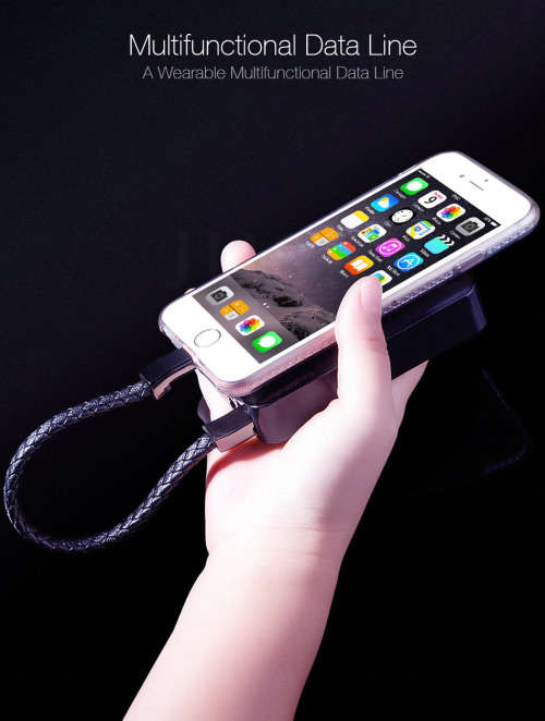 USB Charger - USB Bracelet Charger Real Leather - Data Charging Cable