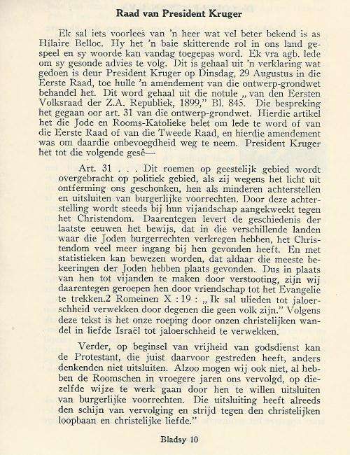 Die Ander Kant.  Toesprake in die Volksraad. Skaars!