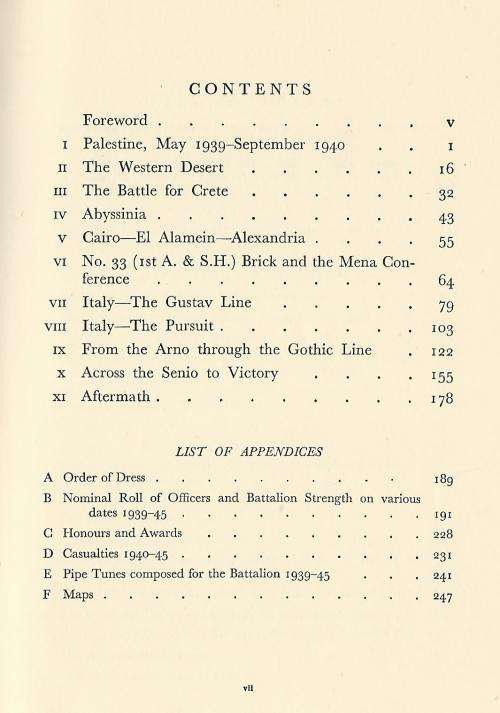 History of the Argyll & Sutherland Highlanders 1st Battalion. (Princess Louise's) 1939-45.