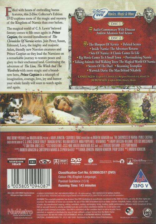 The Chronicles Of Narnia - Prince Caspian (2 Disc Collector's Edition DVD)