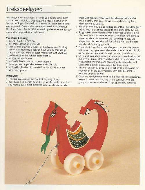 Marionette en ander houtspeelgoed - P & M Claasen. Met patrone.