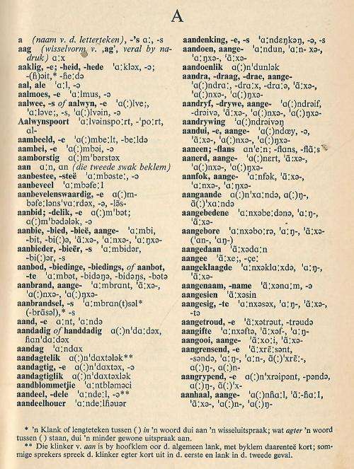 Uitspraak-woordeboek van Afrikaans. Le Roux & Pienaar.