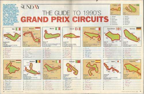 2 Items. Grand Prix Guide 1990.  AND  Sunday Times Magazine Grand Prix Special March 1993.