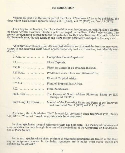 Flora of Southern Africa. Vol 16, part 1.  Ed: JH Ross. RARE. Excellent condition.