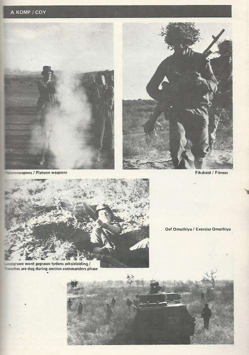 Infanterieskool  1963-1984  Infantry School. Red: Maj GRC (Lieb) Bester.