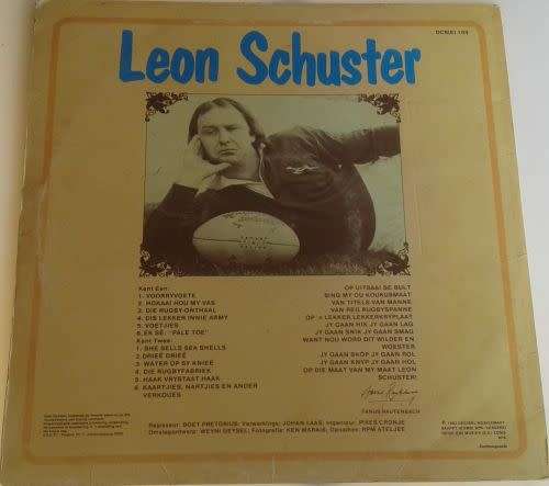 Leon Schuster. Vinyl LP.  (Plaat)  Rugbyliedjies.