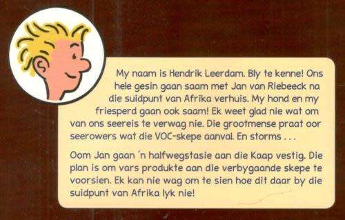 Hendrik Leerdam: Seereis na die Kaap. Strokiesprent.  Nuut.