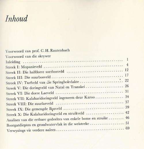 Bosveldbome en Weistreke - Prof Jan Bonsma. Baie Skaars en duur!