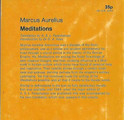 Meditations - Marcus Aurelius.