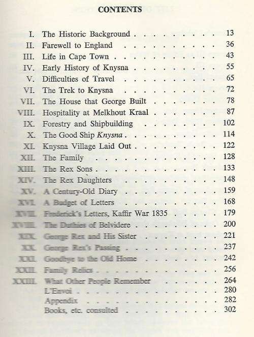 George Rex of Knysna - Sannie Metelerkamp. The authentic story.