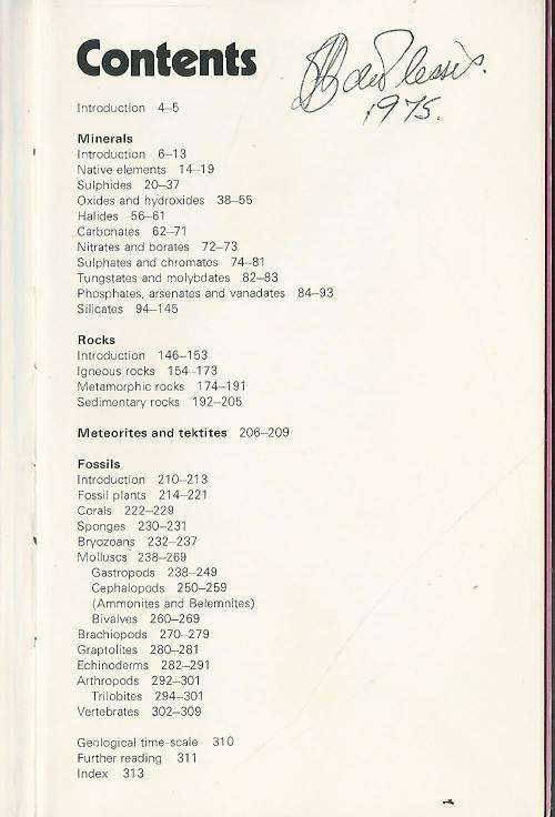 Minerals, Rocks and Fossils. The Hamlin Guide.