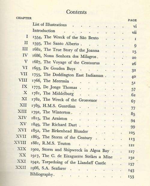 Great Shipwrecks off the coast of Southern Africa. Jose Burman.