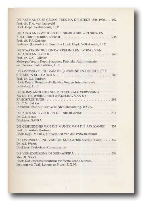 Die Kultuurontplooiing van die Afrikaner.  PG Nel (Red).