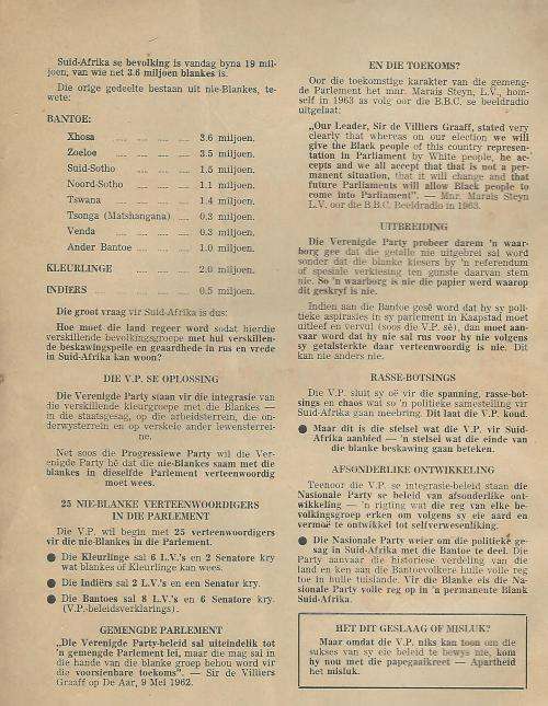 Afsonderlike Ontwikkeling Slaag. Seperate Development Succeeds. NP-propaganda. RARE!!  SKAARS.