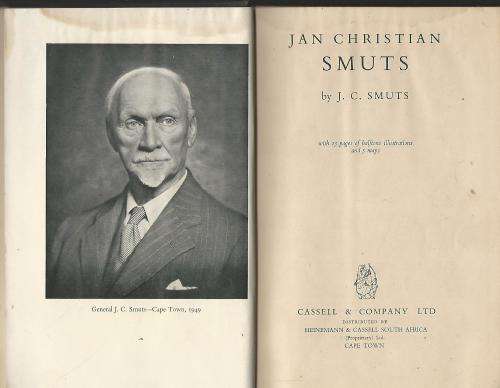 Jan Christiaan Smuts - J.C. Smuts. 1952.