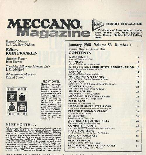 Meccano Magazine. January 1968.
