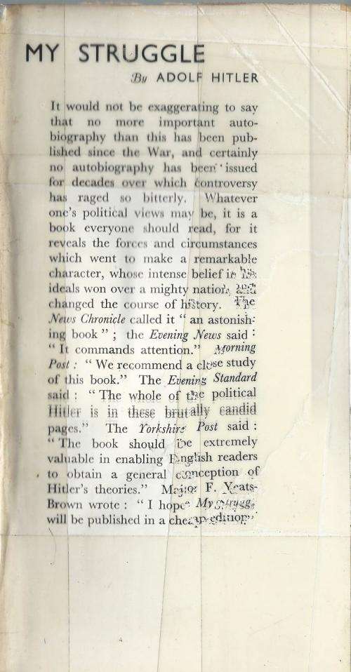 My Struggle - Adolf Hitler (Mein Kampf).