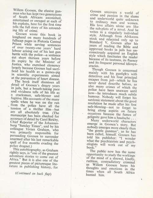 On the Run - Willem Goosen. Rare!