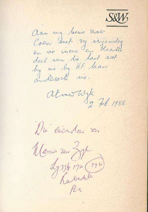 Kniel, Krygsman. Genl C.R. de Wet. - At van Wyk. GETEKEN.