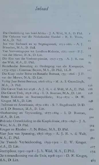 Geskiedenis van Suid-Afrika. WJ de Kock.