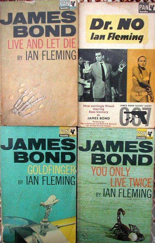 4 Old James bond paperbacks (Pan)