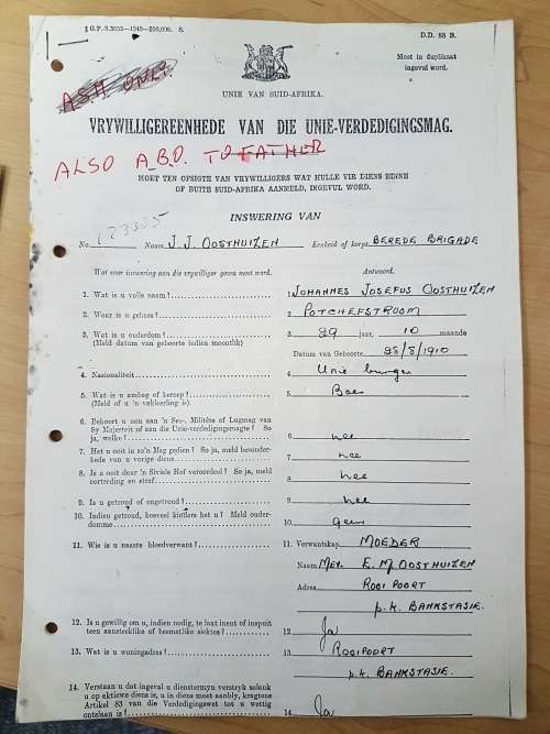 Father (POW) & Son combination to the Boer War & WWII