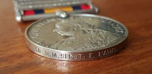 Boer War medal to Midland Mounted Rifles - E. Evans