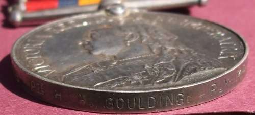 Boer War medal to H.H. Goulding, Railway Pioneer Regiment