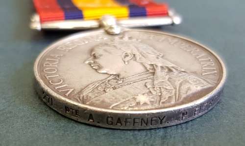 QSA to A Gaffney, Port Elizabeth Town Guard