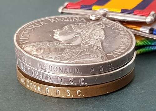 QSA/WWI medals to John MacDonald, Julius Weil Imperial Transport & Divisional Signal Company