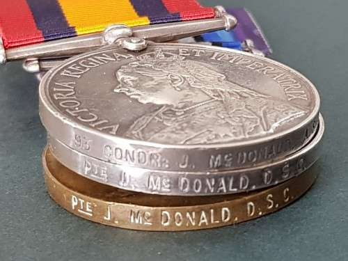 QSA/WWI medals to John MacDonald, Julius Weil Imperial Transport & Divisional Signal Company