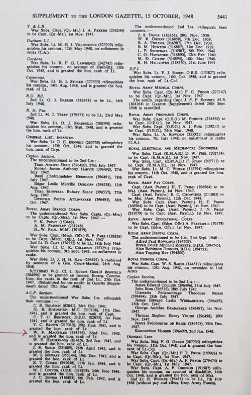 WWII group to Capt. W.F. MacGiles, Royal West African Regiment/Southern Rhodesia Regiment