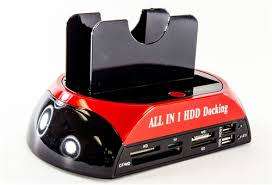 All-in-1 Dual Hard Drive HDD Docking Station with One Touch Backup for 2.5"/3.5" SATA and IDE HDD