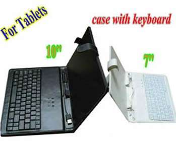 E-Pad 7"/10" casings with Keyboard and touch pen (7" White or 10" Black)