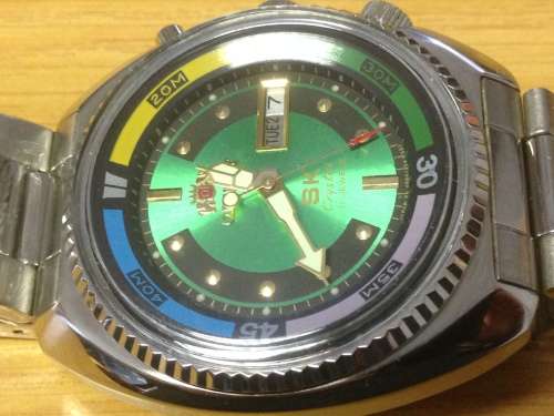 Vintage NOS ORIENT SK (SEA KING) Light Green Coin Bezel Automatic Winding Watch