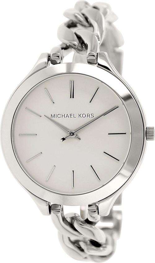 Michael Kors Slim Runway White Dial Stainless Steel Ladies Watch MK3279