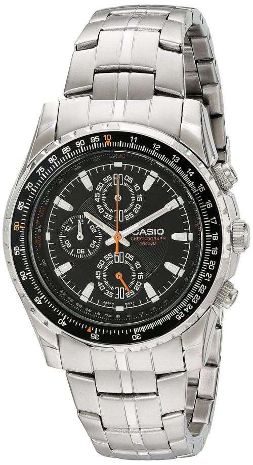 Casio Men's MTP4500D-1AV Slide Rule Bezel Aviator Stainless Steel Watch