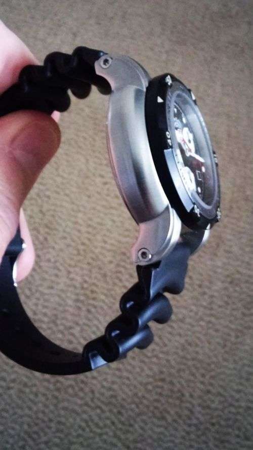 CX Swiss Military Seawolf I Scuba 1726 Swiss Chrono Diver w/ Black Band (Mint)