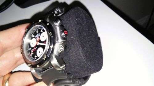 CX Swiss Military Seawolf I Scuba 1726 Swiss Chrono Diver w/ Black Band (Mint)