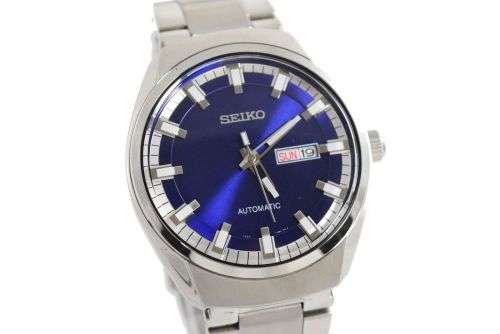 Seiko Men's Blue Dial Automatic Self Winding Stainless Watch SNKN41