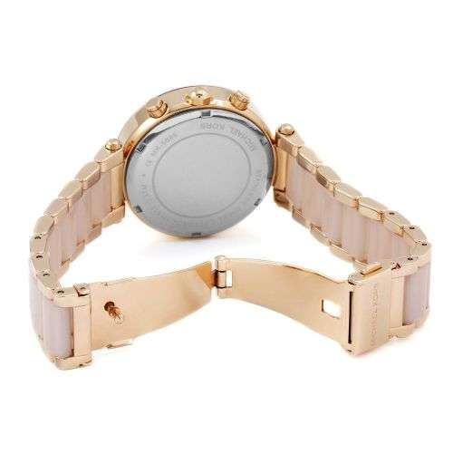 New Michael Kors Parker Rose Gold Blush MK5896 Watch for Women Blush Crystal Set