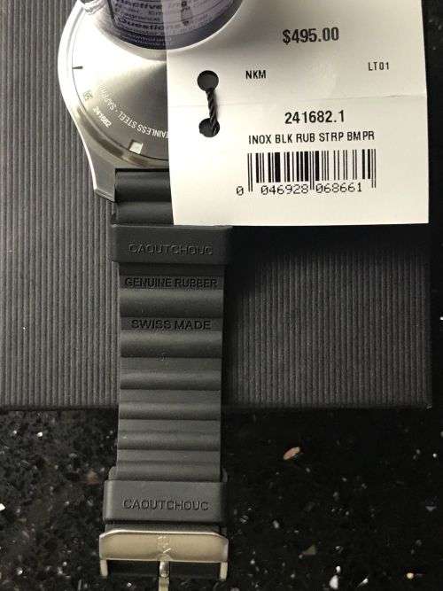 Victorinox INOX Black Watch New Swiss Army Black Rubber Strap