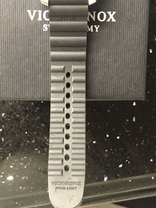 Victorinox INOX Black Watch New Swiss Army Black Rubber Strap